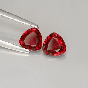캐럿 천연 레드 스피넬 보석, 트릴리언, 5.1×5.1 mm, VS
