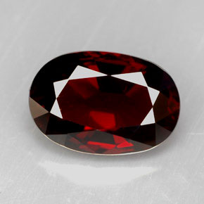 3.03캐럿 천연 딥 레드 스피넬, 타원형 컷, 10.7×7.3 mm, VVS-VS