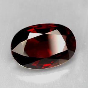 3.03캐럿 천연 딥 레드 스피넬, 타원형 컷, 10.7×7.3 mm, VVS-VS