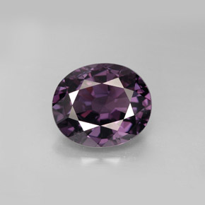 4.43캐럿 천연 딥 퍼플 스피넬, 타원형 컷, 11×9.2 mm, VS