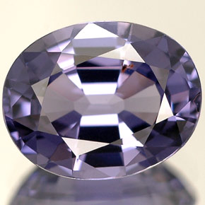 2.55캐럿 천연 블루 바이올렛 스피넬, 타원형 컷, 9.7×7.7 mm, VVS