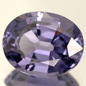 2.55캐럿 천연 블루 바이올렛 스피넬, 타원형 컷, 9.7×7.7 mm, VVS