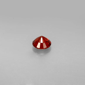 0.57캐럿 천연 딥 레드 오렌지 스피넬, 라운드 컷, 5.05 mm, VVS-VS