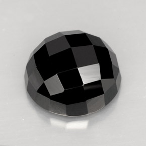 8.69캐럿 천연 검정색 스피넬, 라운드 컷, 11.84 mm, 불투명체