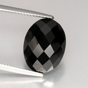 10.35캐럿 천연 검정색 스피넬, 타원형 컷, 16×12 mm, 불투명체