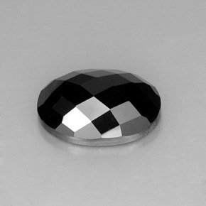 10.46캐럿 천연 검정색 스피넬, 타원형 컷, 16.1×12.1 mm, 불투명체