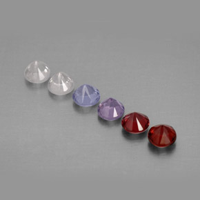 캐럿 천연 멀티컬러 스피넬 보석, 라운드 컷, 3.56 mm, VVS-VS