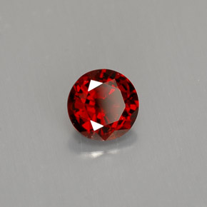 0.56캐럿 천연 딥 레드 스피넬, 라운드 컷, 5.04 mm, VS