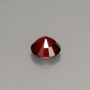 0.57캐럿 천연 딥 레드 스피넬, 라운드 컷, 5.02 mm, VS-SI