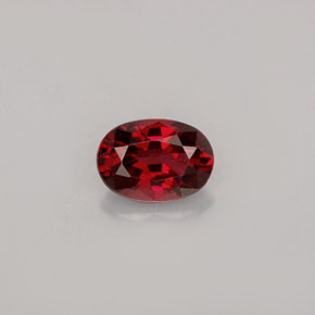 0.76캐럿 천연 딥 레드 스피넬, 타원형 컷, 6.5×4.6 mm, VS
