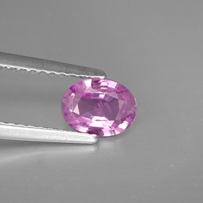 0.70캐럿 천연 핑크빛 바이올렛 스피넬, 타원형 컷, 6.5×4.9 mm, VS