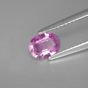 0.70캐럿 천연 핑크빛 바이올렛 스피넬, 타원형 컷, 6.5×4.9 mm, VS