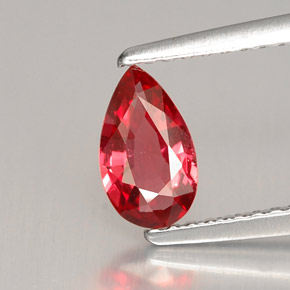 0.55캐럿 천연 레드 스피넬, 배 모양, 7.5×4.4 mm, VS