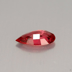 0.55캐럿 천연 레드 스피넬, 배 모양, 7.5×4.4 mm, VS