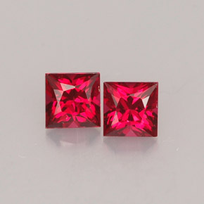 캐럿 천연 핑크 레드 스피넬 보석, 스퀘어, 3.3×3.3 mm, VVS-VS