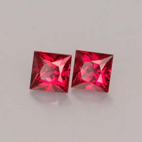 캐럿 천연 핑크 레드 스피넬 보석, 스퀘어, 3.3×3.3 mm, VVS-VS