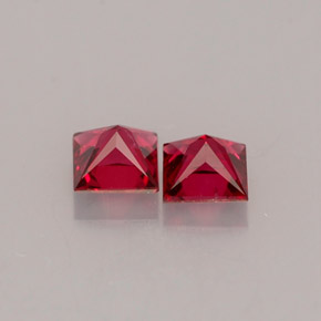 캐럿 천연 핑크 레드 스피넬 보석, 스퀘어, 3.3×3.3 mm, VVS-VS