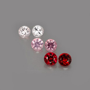 캐럿 천연 멀티컬러 스피넬 보석, 라운드 컷, 3.65 mm, VVS-VS