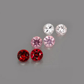 캐럿 천연 멀티컬러 스피넬 보석, 라운드 컷, 3.65 mm, VVS-VS