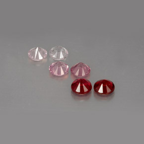 캐럿 천연 멀티컬러 스피넬 보석, 라운드 컷, 3.65 mm, VVS-VS