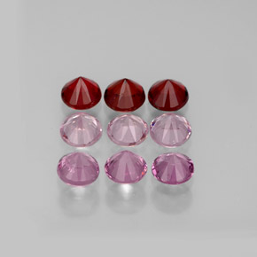 캐럿 천연 멀티컬러 스피넬 보석, 라운드 컷, 3.51 mm, VVS-VS