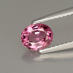 0.84캐럿 천연 보랏빛 핑크 스피넬, 타원형 컷, 6.4×5.2 mm, VVS