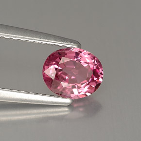 0.84캐럿 천연 보랏빛 핑크 스피넬, 타원형 컷, 6.4×5.2 mm, VVS