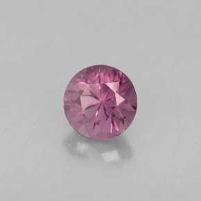 0.46캐럿 천연 핑크빛 퍼플 스피넬, 라운드 컷, 4.49 mm, VVS-VS