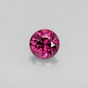 0.36캐럿 천연 핑크빛 퍼플 스피넬, 라운드 컷, 4.27 mm, VS