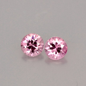 캐럿 천연 핑크 스피넬 보석, 라운드 컷, 3.88 mm, VVS-VS
