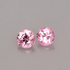 캐럿 천연 핑크 스피넬 보석, 라운드 컷, 3.88 mm, VVS-VS