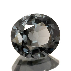 0.91캐럿 천연 회청색 스피넬, 타원형 컷, 6.5×5.7 mm, VS