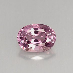 1.42캐럿 천연 핑크빛 바이올렛 스피넬, 타원형 컷, 7.8×5.7 mm, VVS