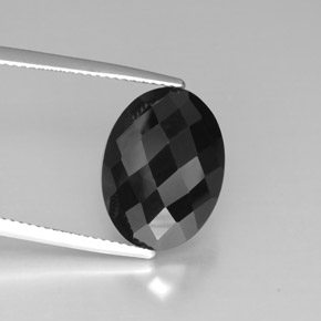 8.80캐럿 천연 검정색 스피넬, 타원형 컷, 16×11.9 mm, 불투명체