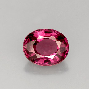 1.40캐럿 천연 핑크빛 퍼플 스피넬, 타원형 컷, 7.6×6.1 mm, VS