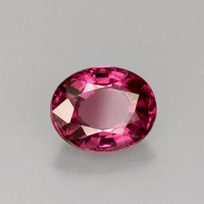 1.40캐럿 천연 핑크빛 퍼플 스피넬, 타원형 컷, 7.6×6.1 mm, VS