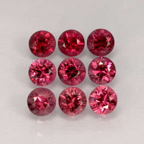 캐럿 천연 핑크 레드 스피넬 보석, 라운드 컷, 3.08 mm, VVS-VS