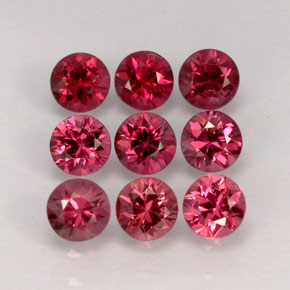 캐럿 천연 핑크 레드 스피넬 보석, 라운드 컷, 3.08 mm, VVS-VS