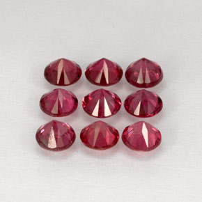 캐럿 천연 핑크 레드 스피넬 보석, 라운드 컷, 3.08 mm, VVS-VS