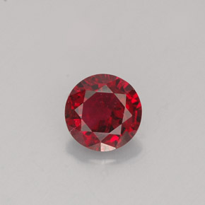 0.59캐럿 천연 레드 스피넬, 라운드 컷, 5.13 mm, VS