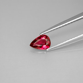 0.38캐럿 천연 레드 스피넬, 배 모양, 5.8×4.1 mm, VS