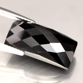 12.84캐럿 천연 검정색 스피넬, 바게트, 17.8×8.3 mm, 불투명체