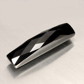 4.28캐럿 천연 검정색 스피넬, 바게트, 17.8×4 mm, 불투명체