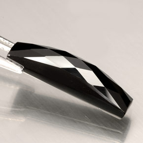 4.28캐럿 천연 검정색 스피넬, 바게트, 17.8×4 mm, 불투명체