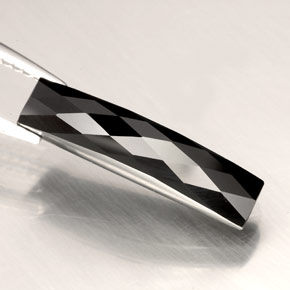 4.23캐럿 천연 검정색 스피넬, 바게트, 17.7×3.9 mm, 불투명체
