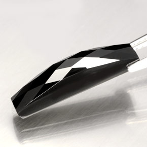 4.23캐럿 천연 검정색 스피넬, 바게트, 17.7×3.9 mm, 불투명체