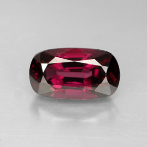 3.85캐럿 천연 보랏빛 레드 스피넬, 쿠션 컷, 11.4×6.5 mm, VS