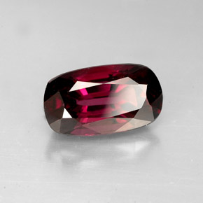 3.85캐럿 천연 보랏빛 레드 스피넬, 쿠션 컷, 11.4×6.5 mm, VS