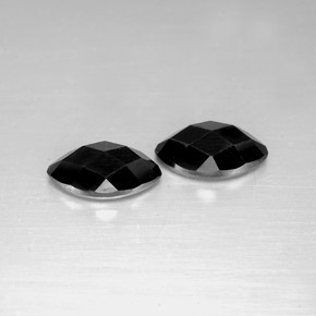 캐럿 천연 검정색 스피넬 보석, 마퀴즈, 8.1×4.1 mm, 불투명체
