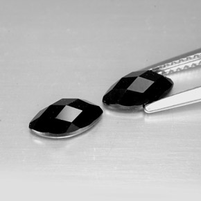 캐럿 천연 검정색 스피넬 보석, 마퀴즈, 8.1×4.1 mm, 불투명체